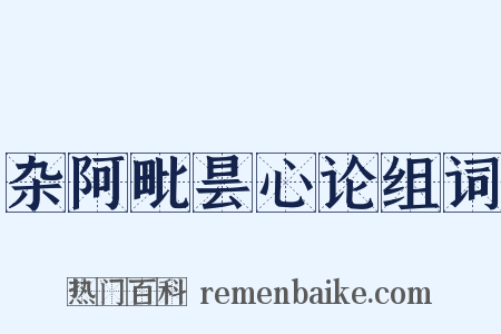 杂阿毗昙心论组词是什么意思的图片